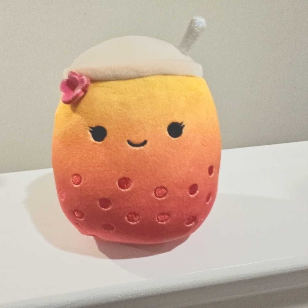 Squishmallows Official‎ Kellytoy Bergit Boba Tea Soft and Squishy Plush Toy